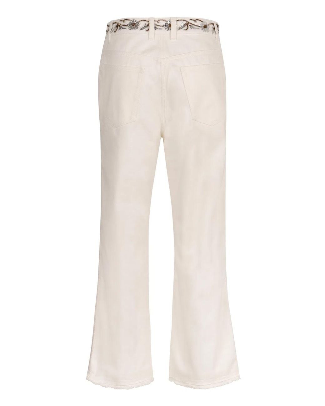 Rabanne White Cropped Flared Jeans