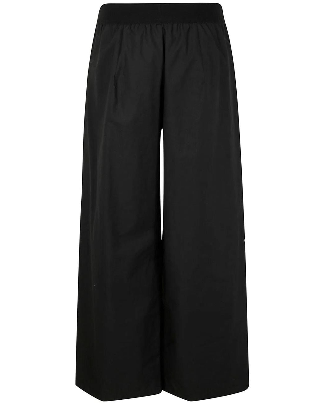 Maria Calderara Black Cotton Trousers