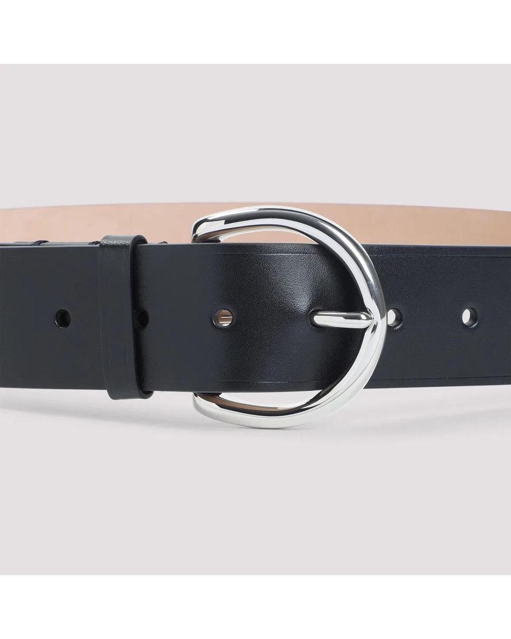 Phoebe Philo Black Round Buckle Belt