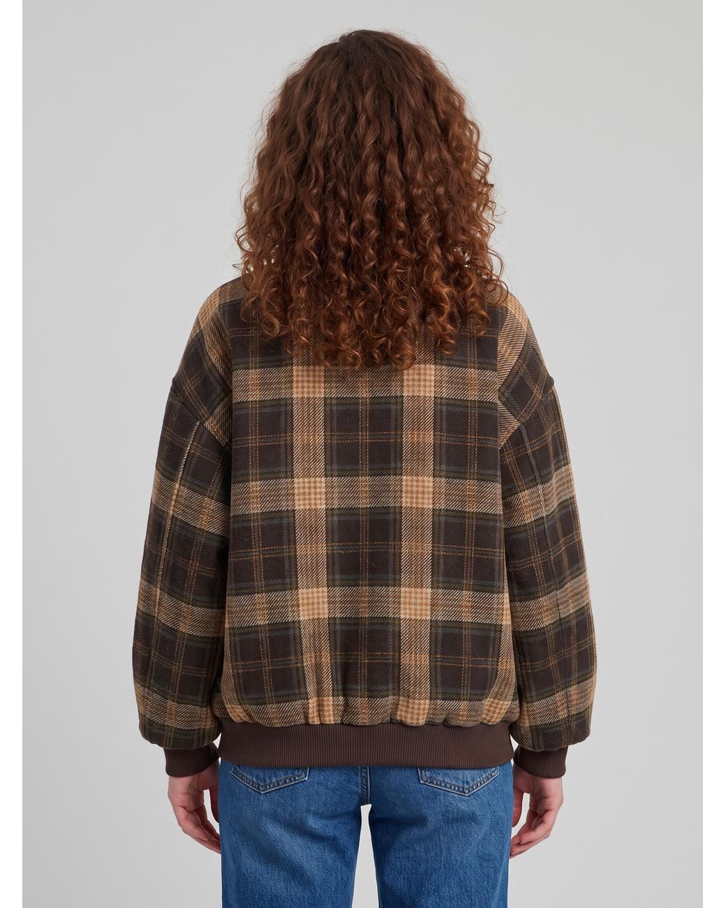 SUTTON NEW YORK Brown Check Bomber Jacket