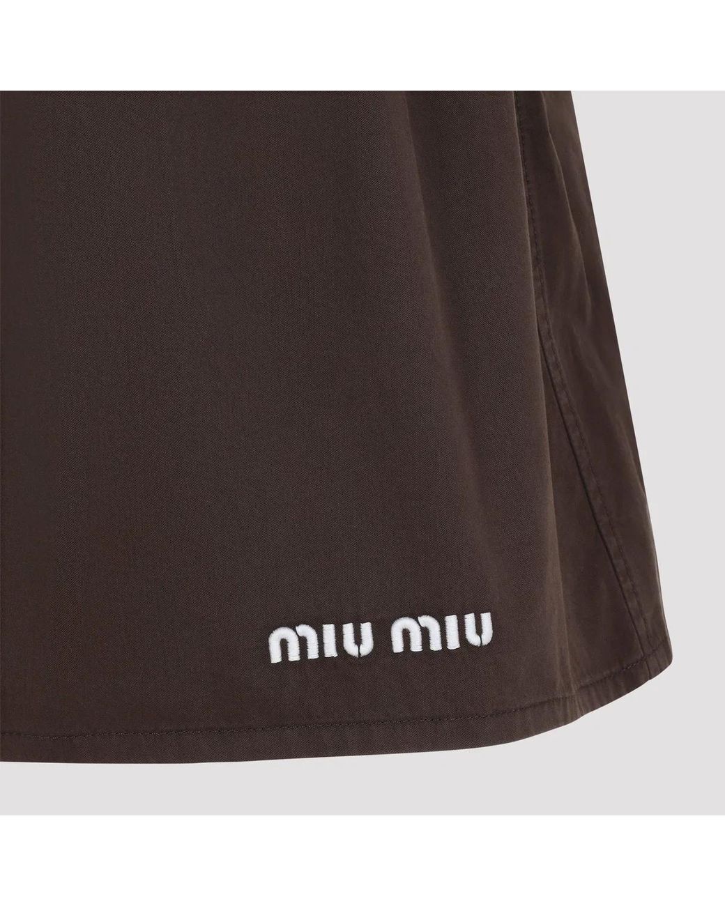 Miu Miu Brown Ebano Cotton Skirt