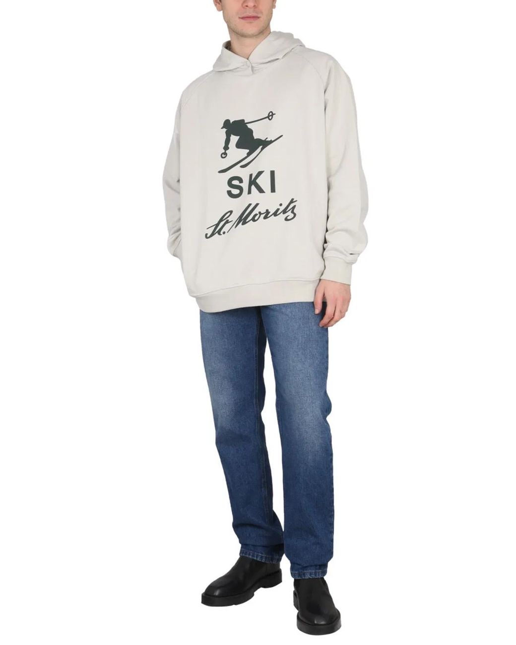 bally curling White Sweatshirt With Print for men