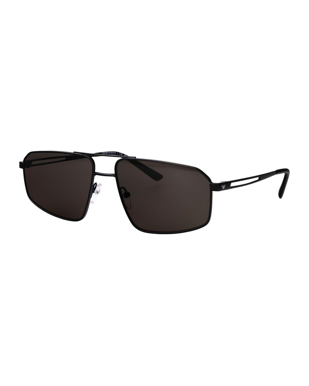 Emporio Armani Black Metal Sunglasses for men