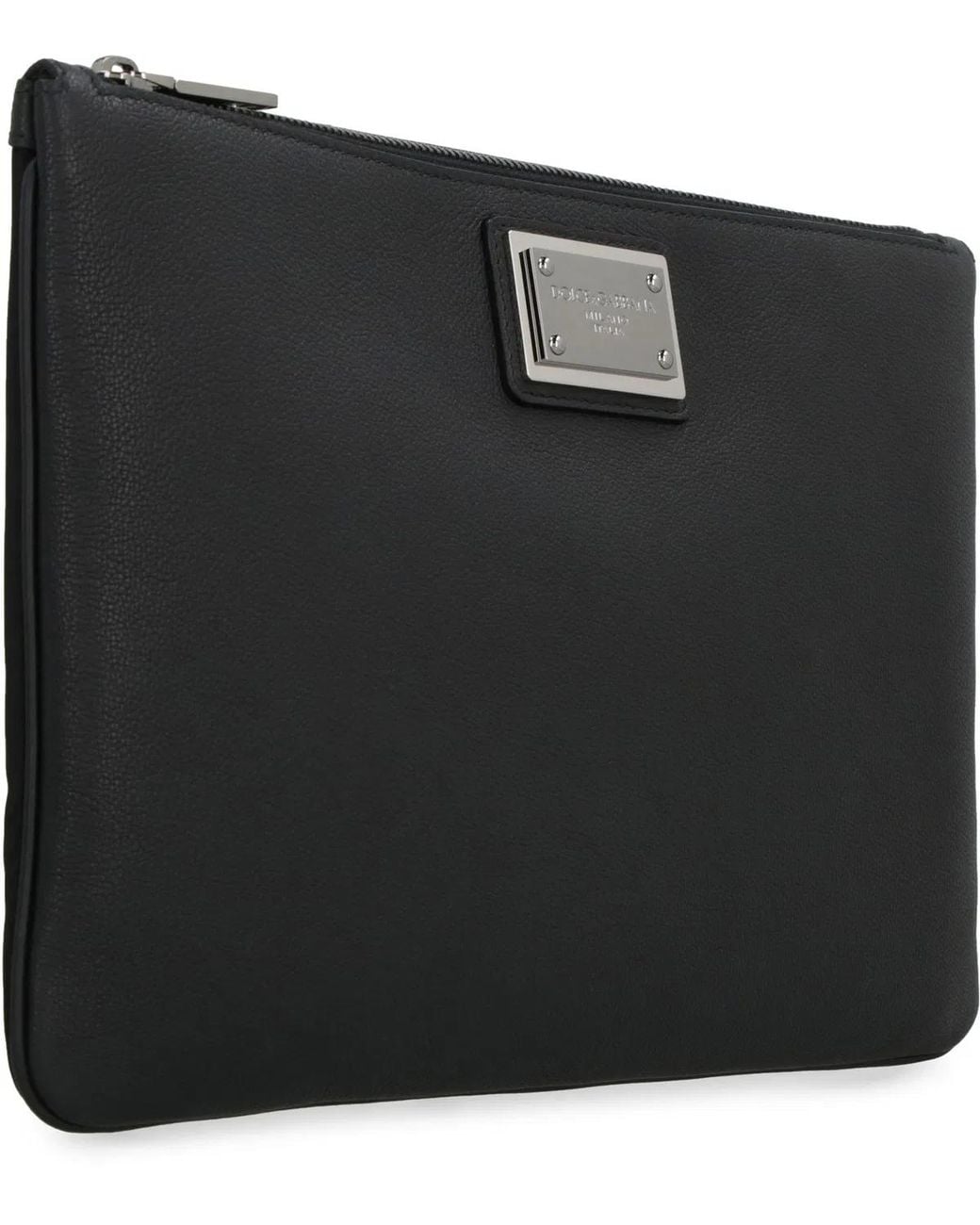 Dolce & Gabbana Black Dolce & Gabbana Leather And Nylon Pouch for men