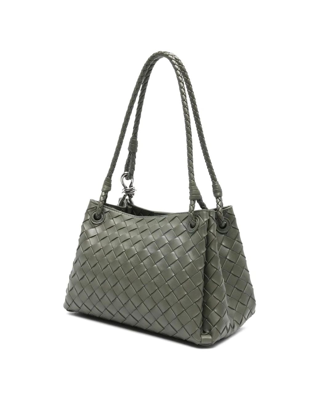 Bottega Veneta Gray Medium Leather Shoulder Bag