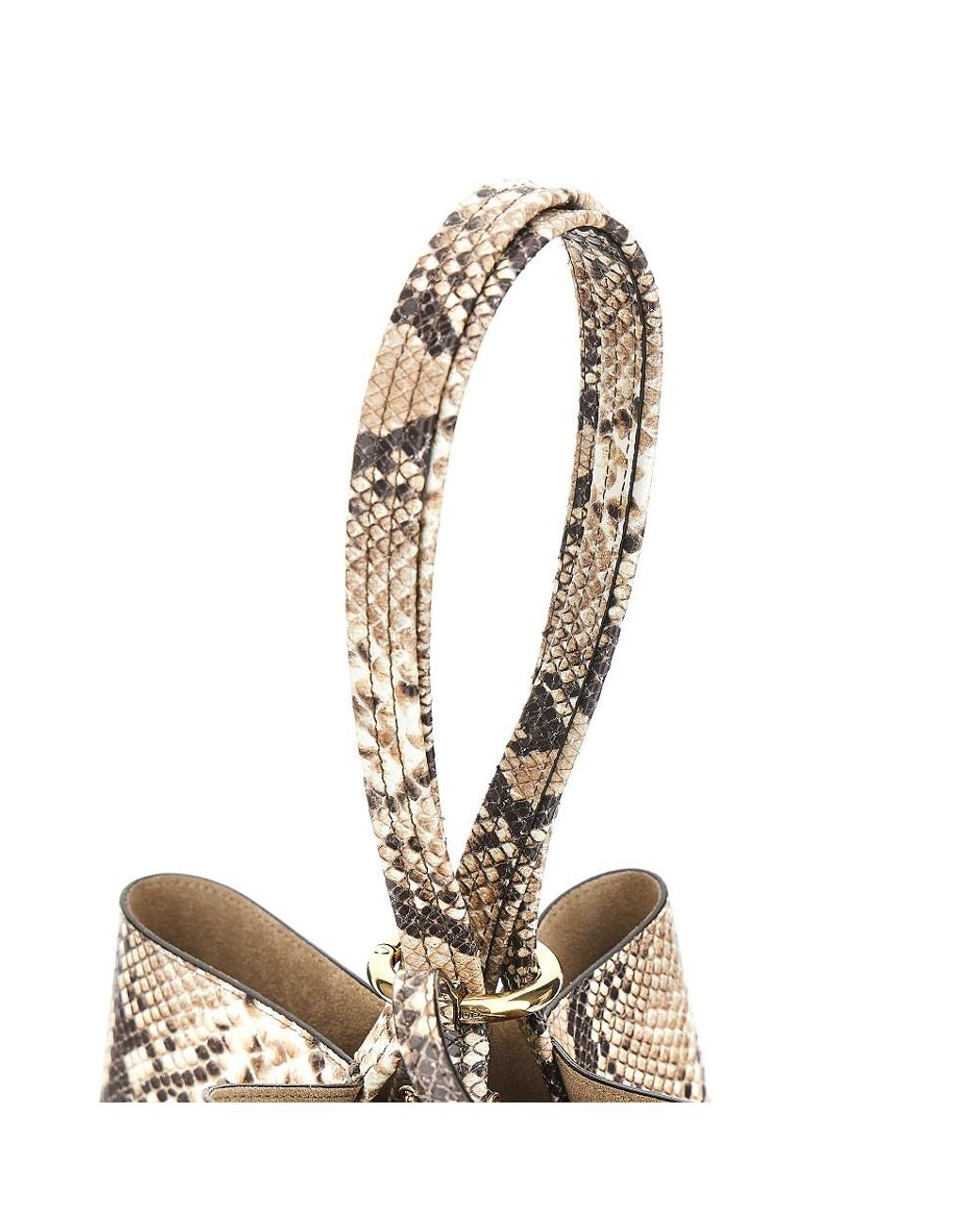 Chloé White Leather Medium Spin Tote Bag