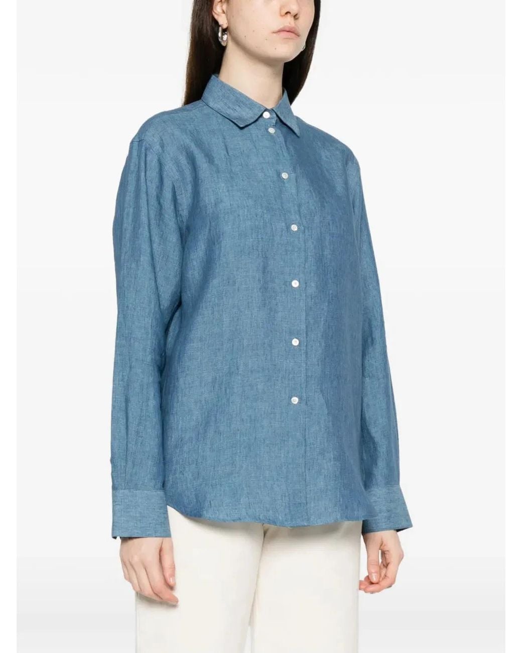 Rohe Blue Classic Chambray Shirt