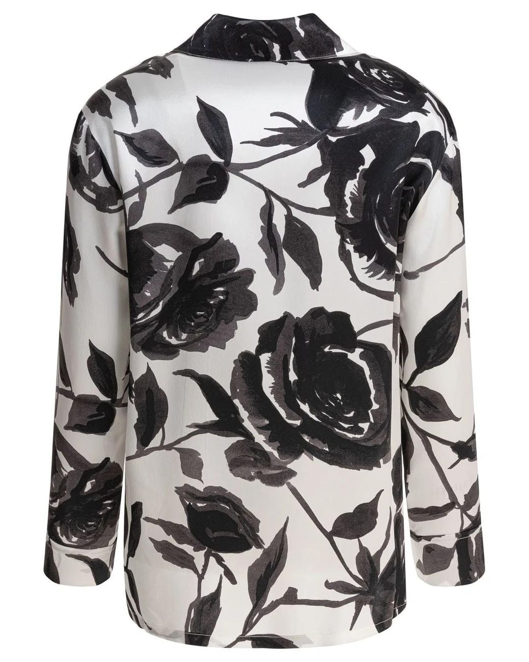 SLEEP NO MORE Gray Silk Shirt