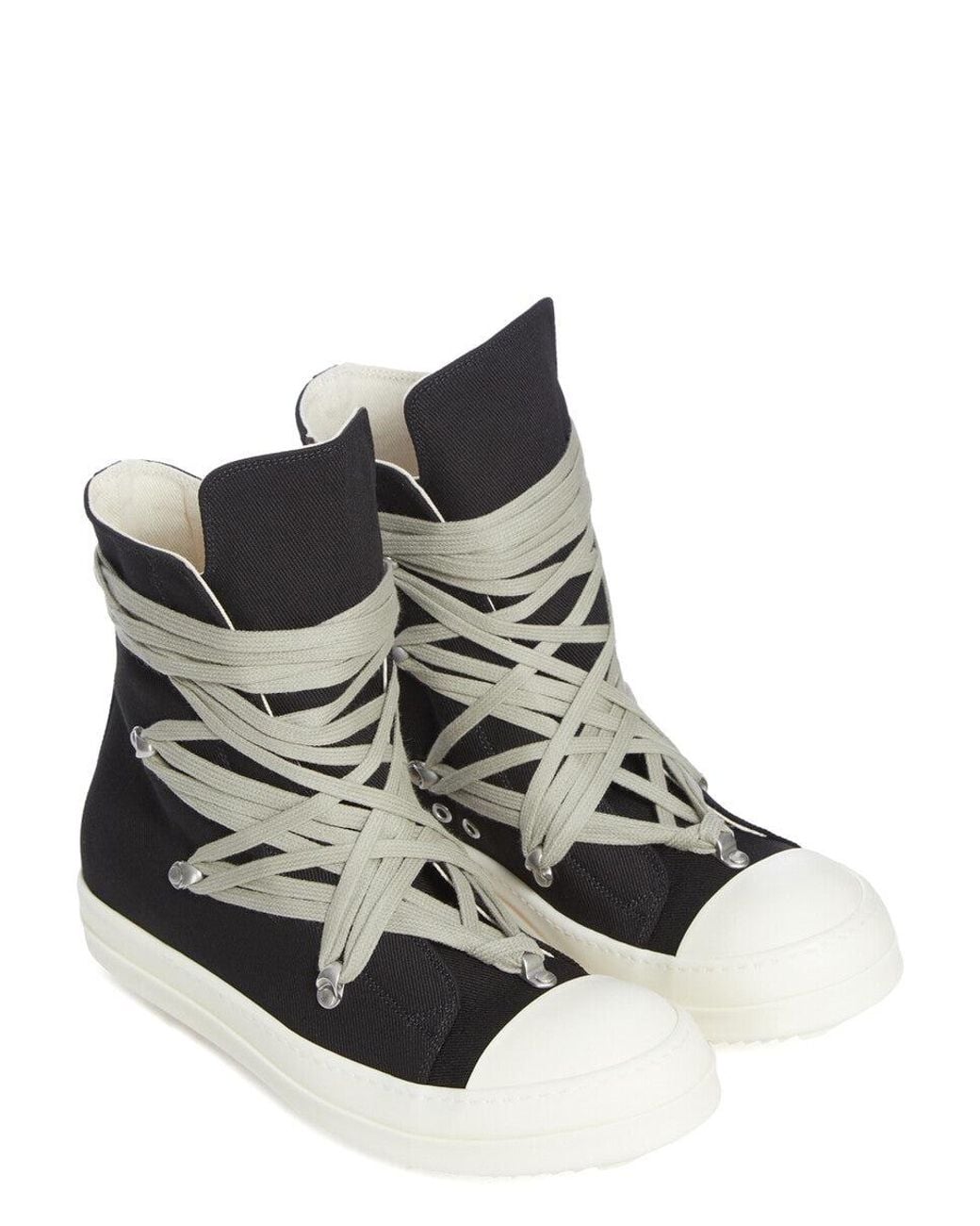 Rick Owens Black Milk Milk Megalace Sneakers for men