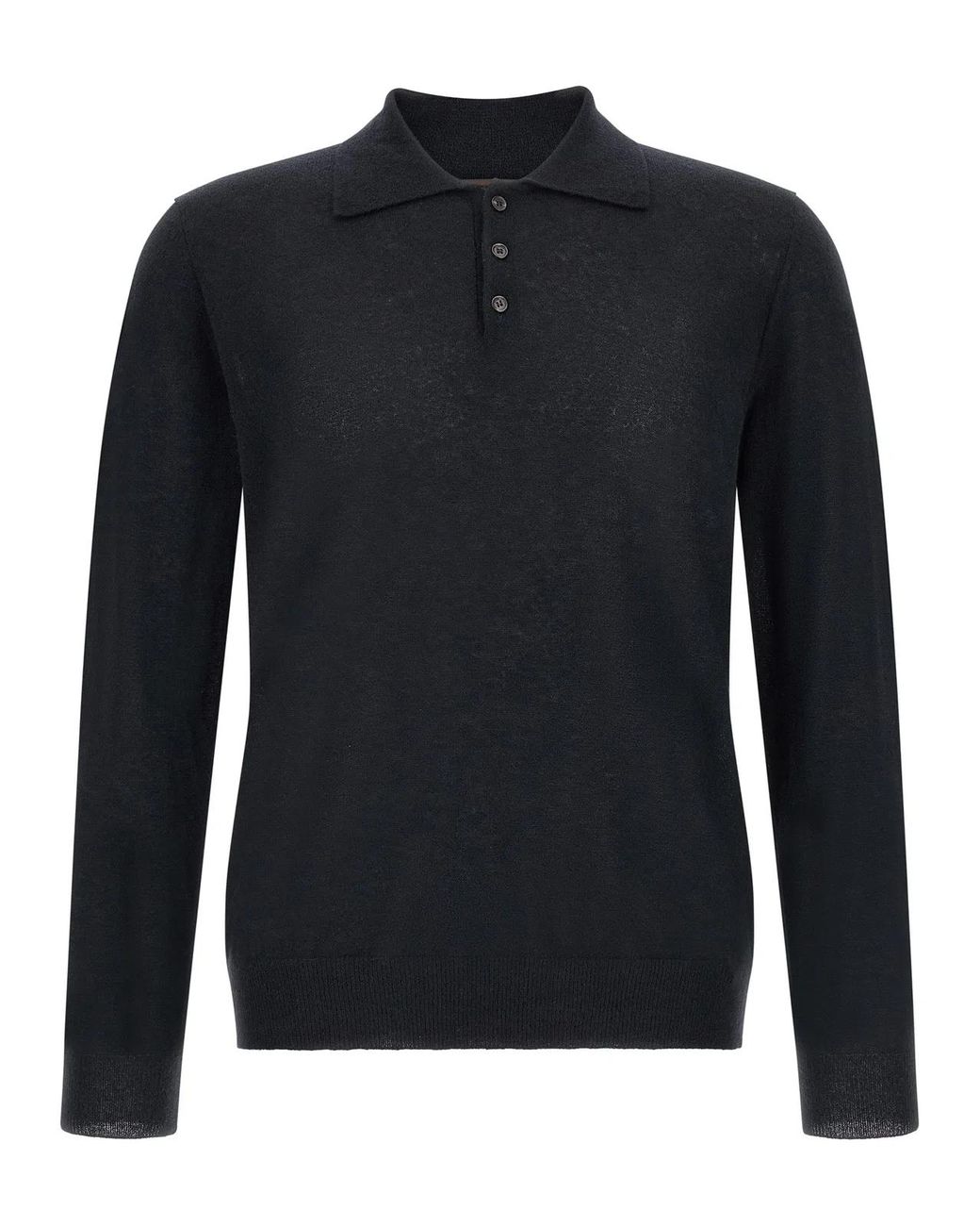 Zanone Black Cashmere Polo Shirt for men