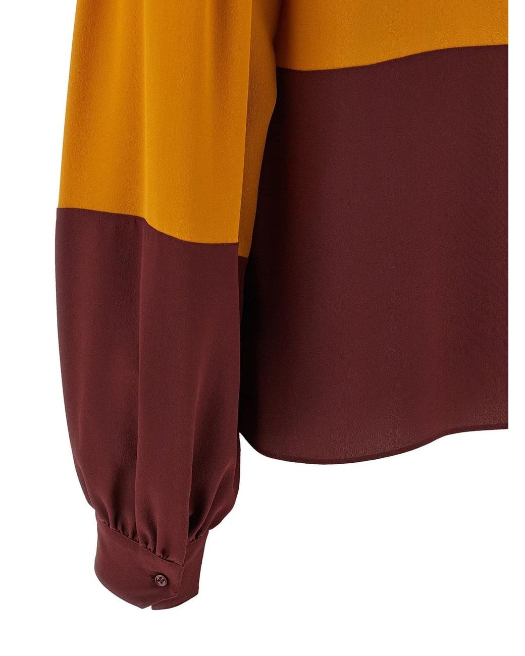 Saint Laurent Purple Color-Block Blouse