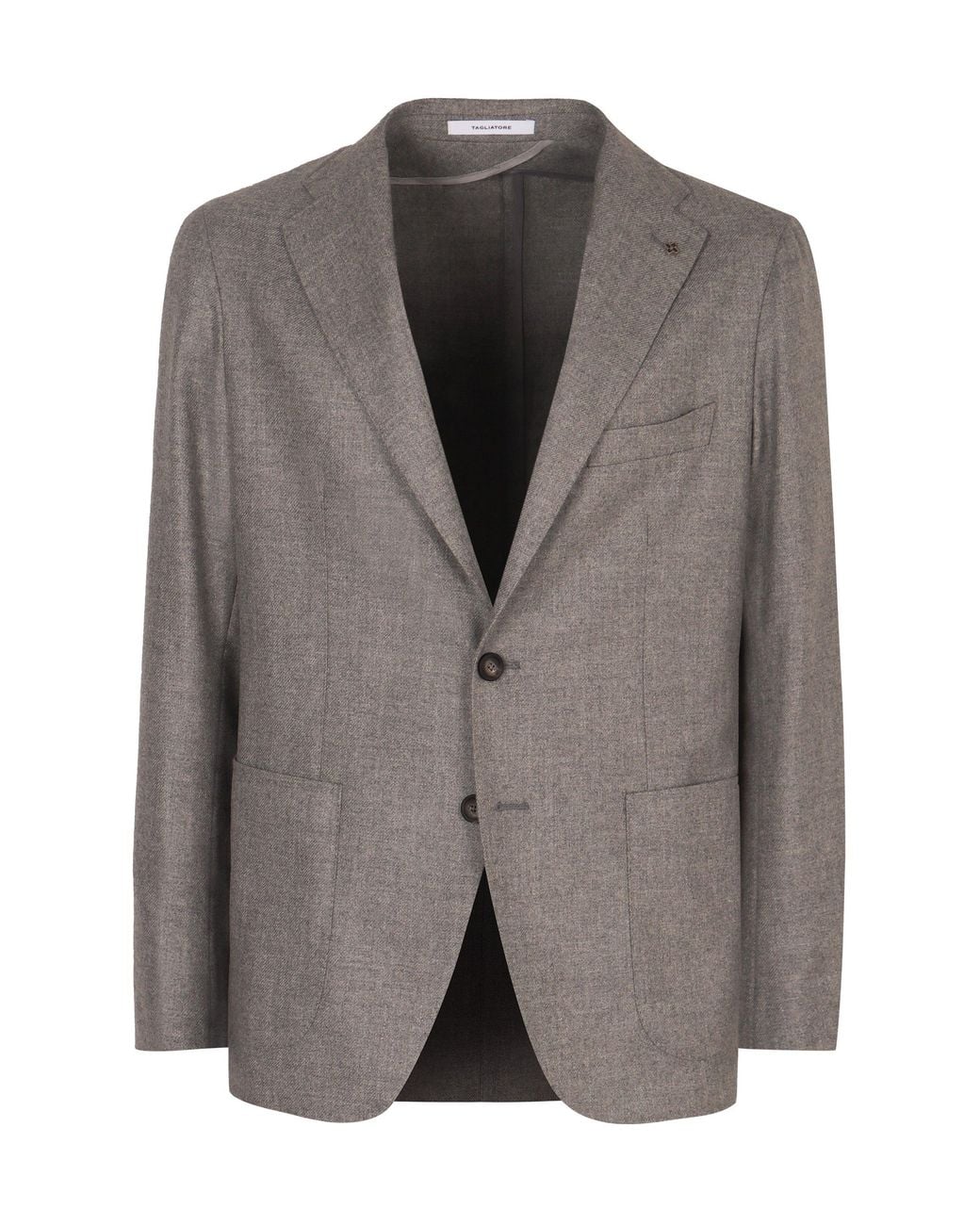 Tagliatore Gray Single-Breasted Two-Button Jacket for men