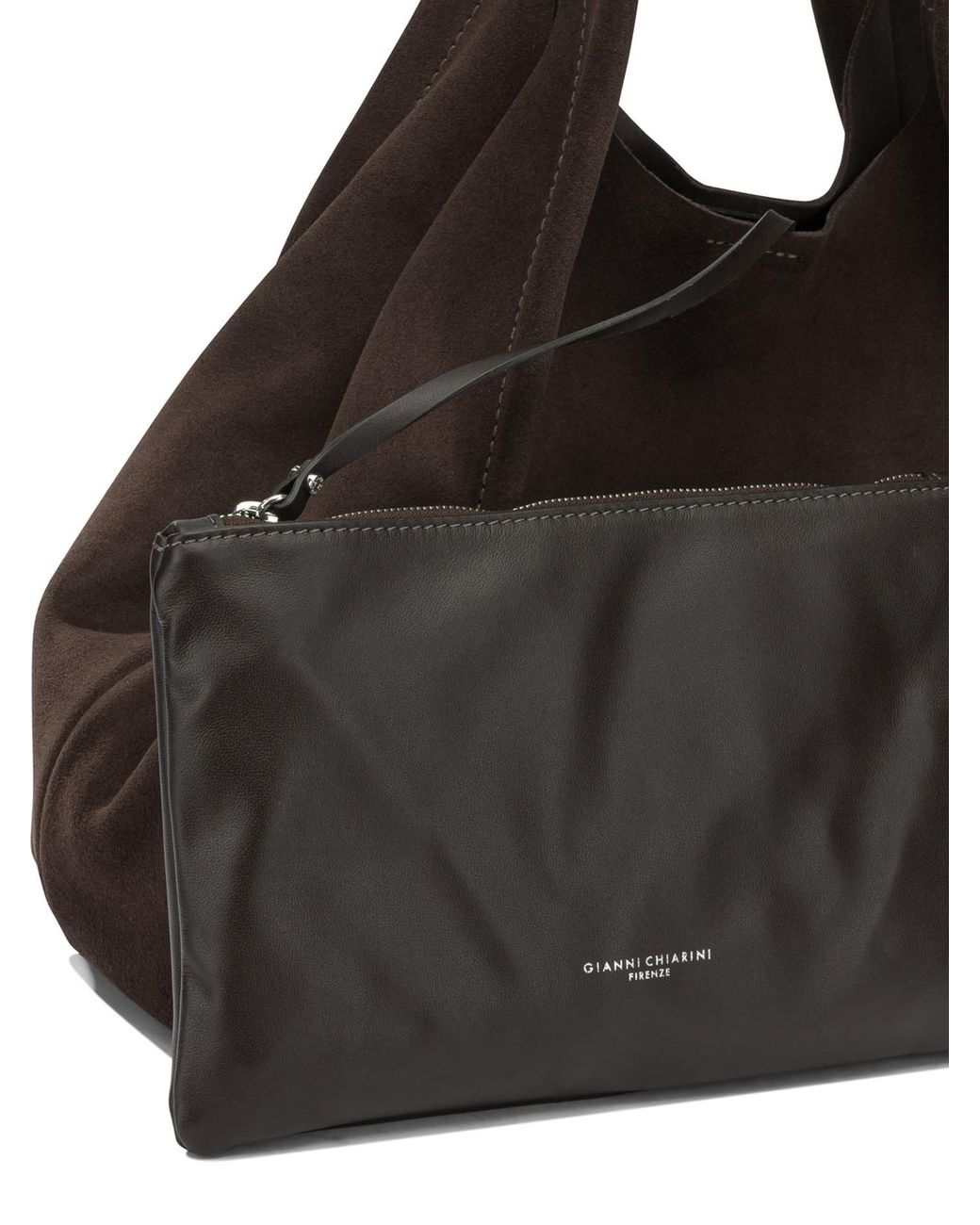 Gianni Chiarini Black Cow Leather Polyester Polyurethane Cotton Shoulder Bags