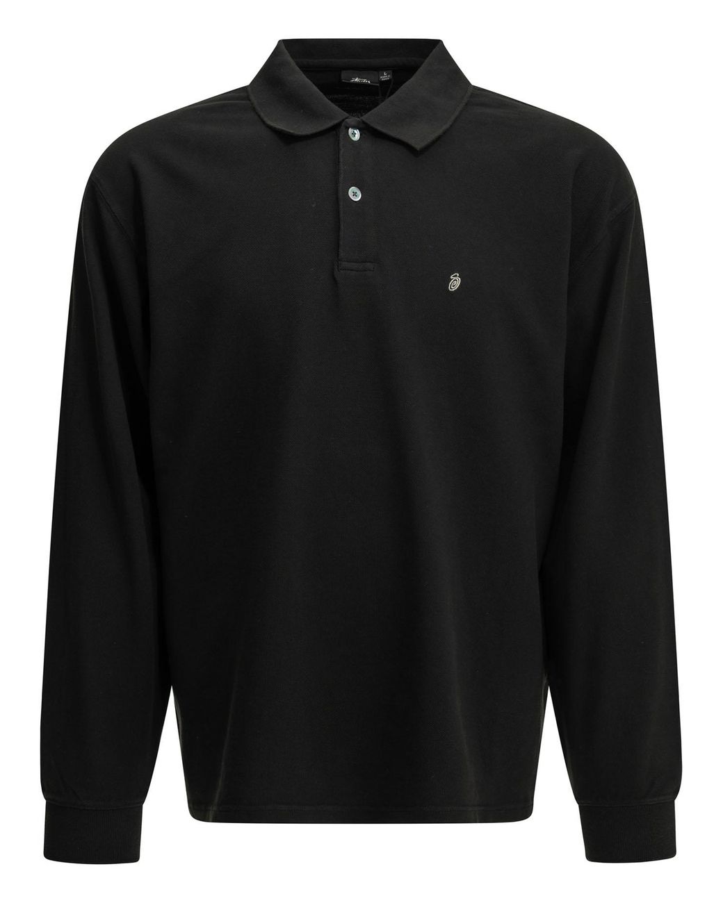 Stussy Black Stussy Polo Shirts for men