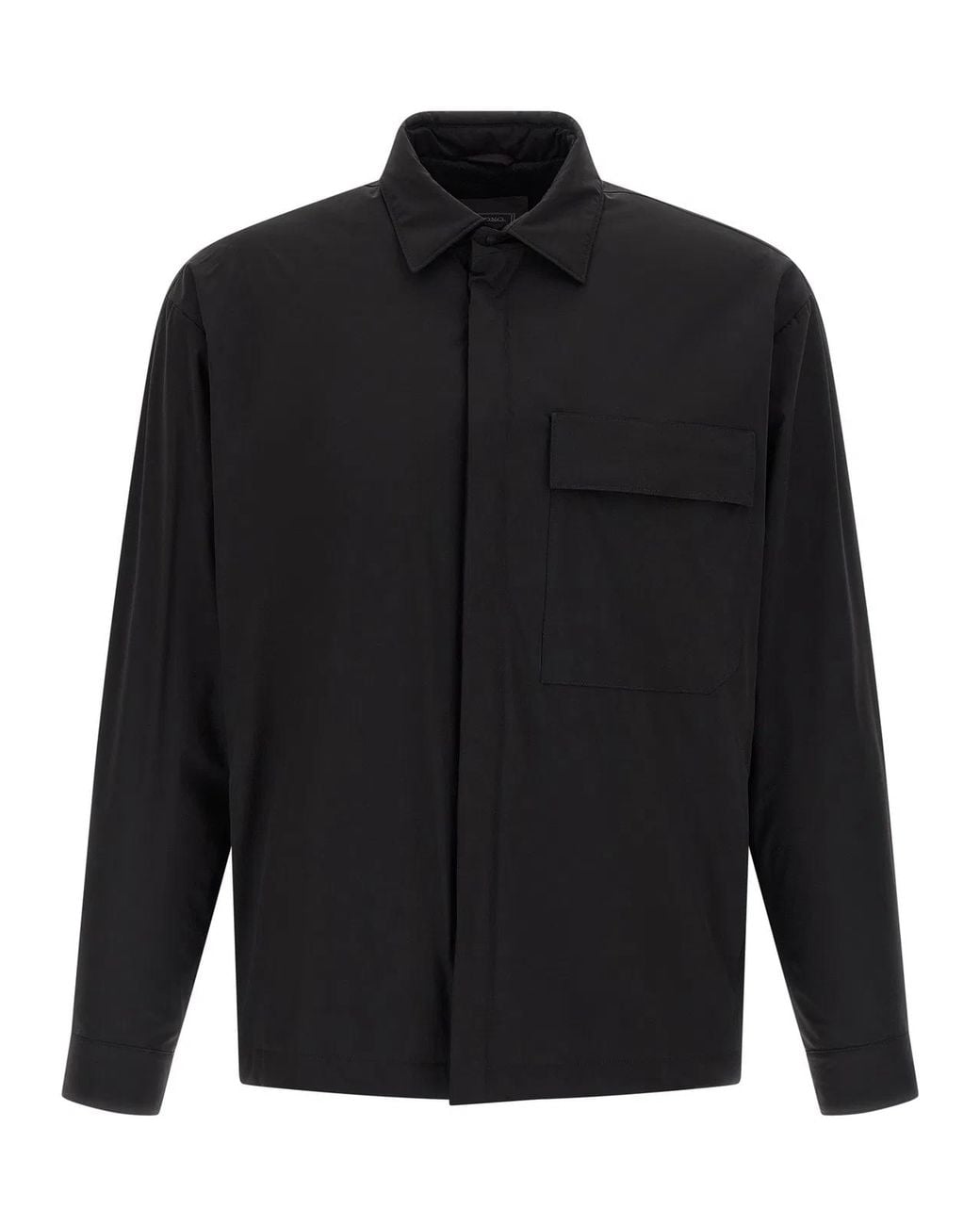 Herno Black Technical Windproof Overshirt for men
