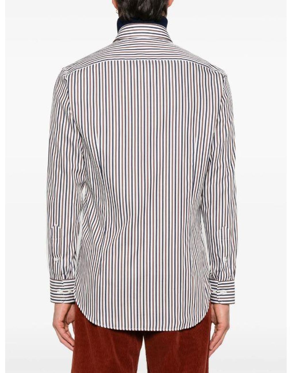 Etro White Patterned Cotton Shirt for men