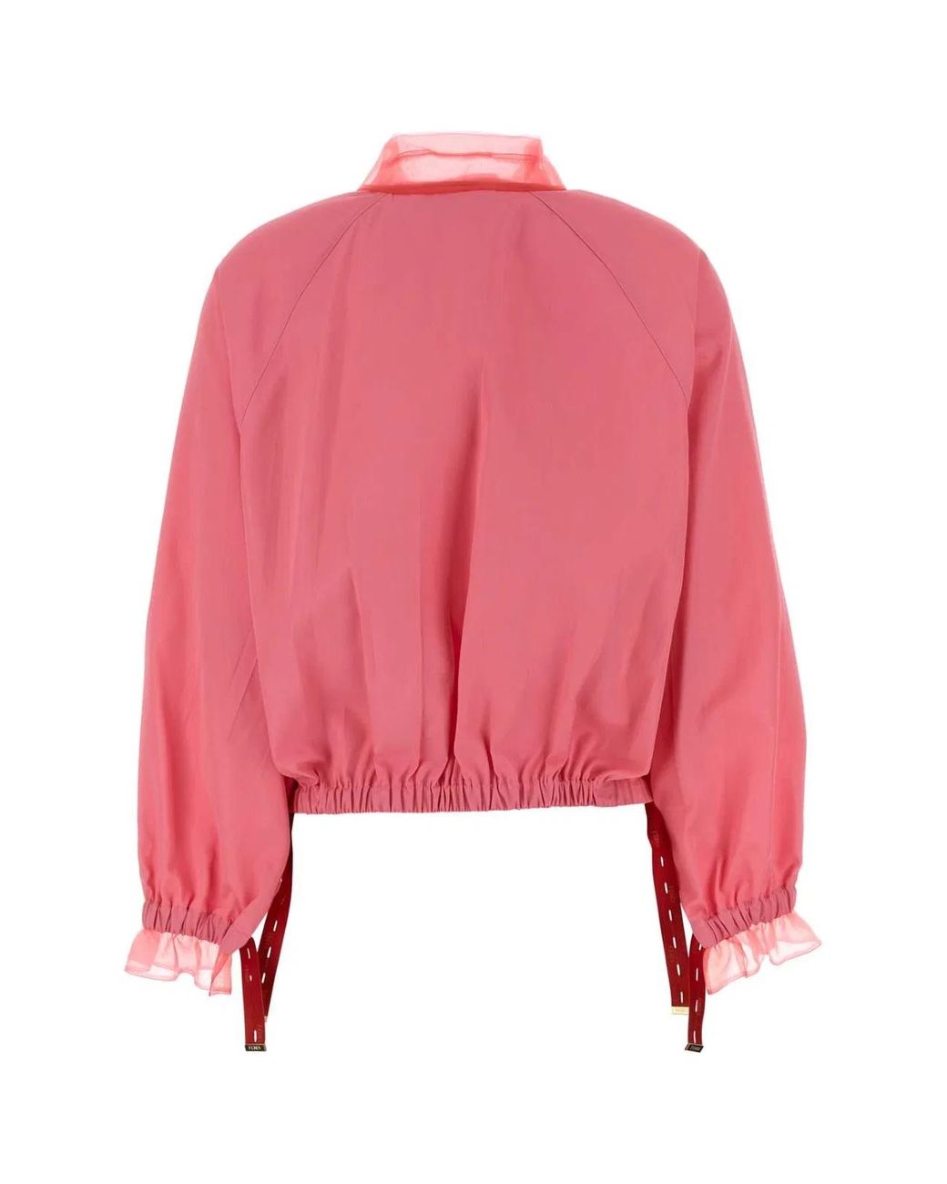Fendi Pink Light Jacket With Contrasting Collar