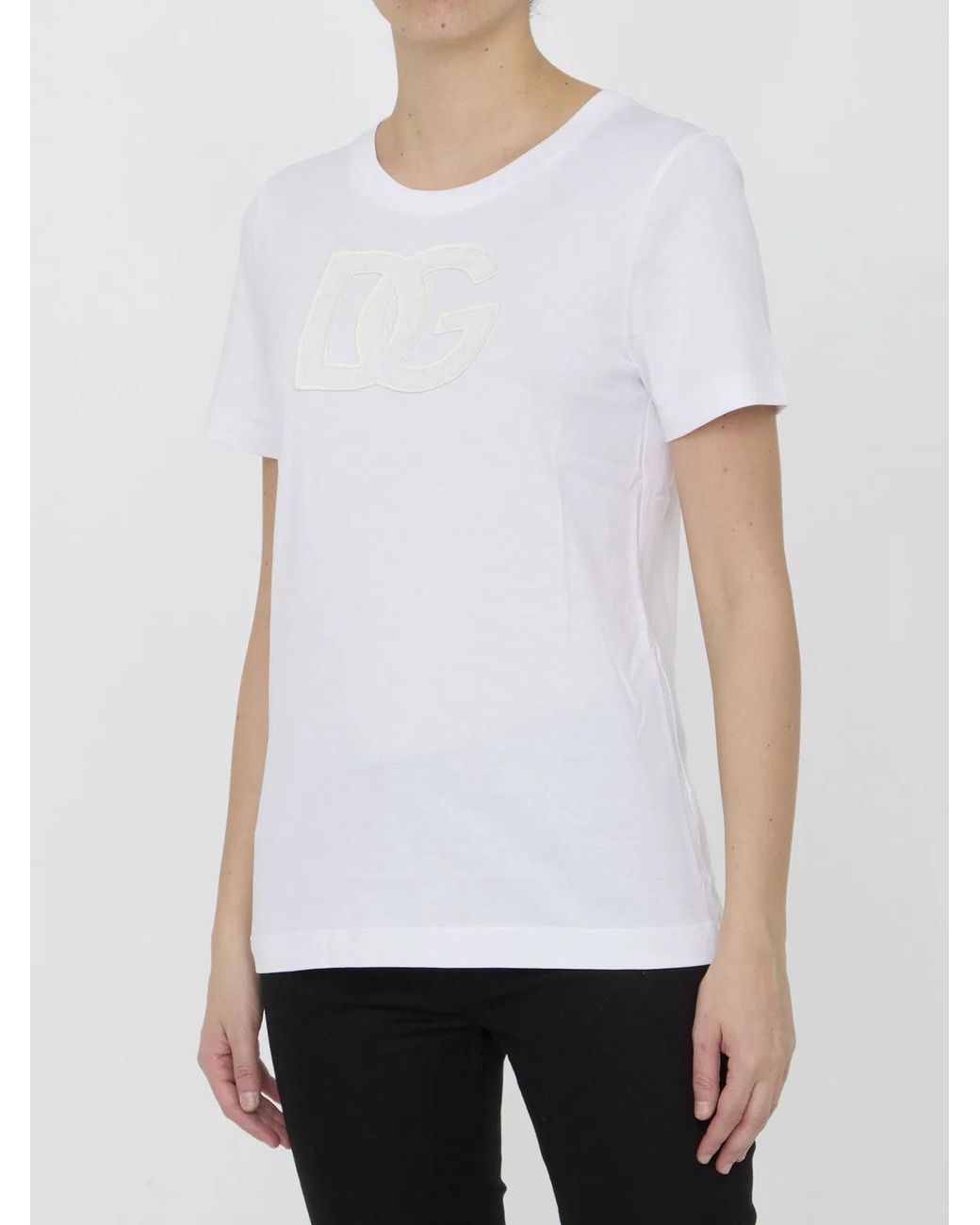 Dolce & Gabbana White Dolce&Gabbana T-Shirt With Dg Logo