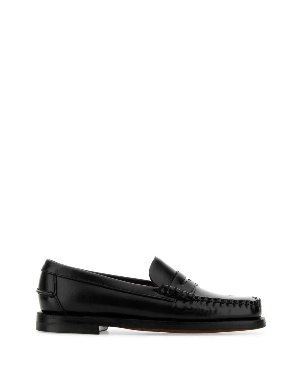 Sebago Black Leather Classic Dan Loafers