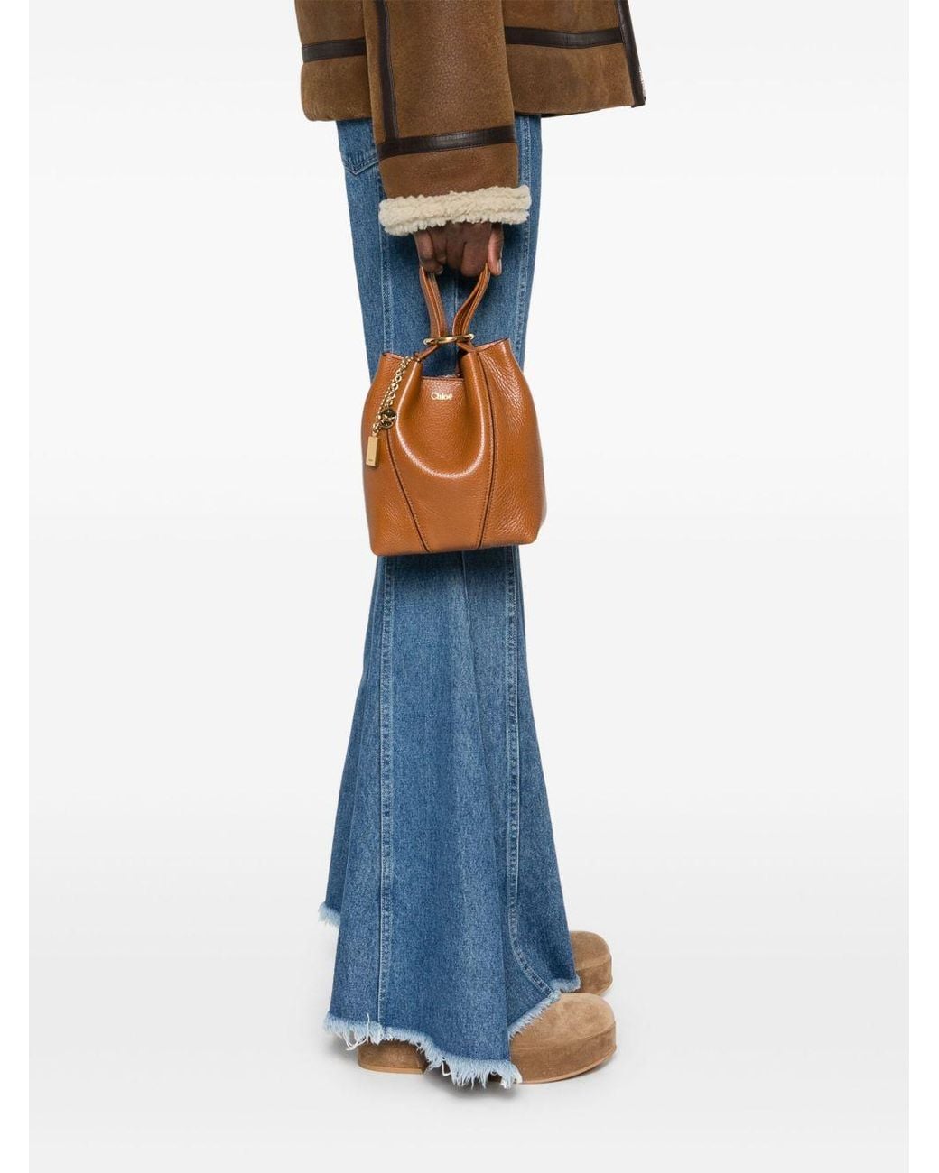 Chloé Brown Spin Shoulder Bag