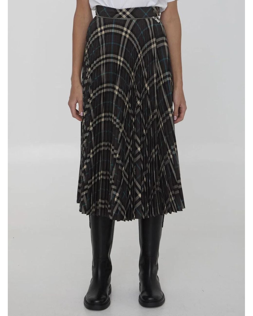 Burberry Black Squared Skirt
