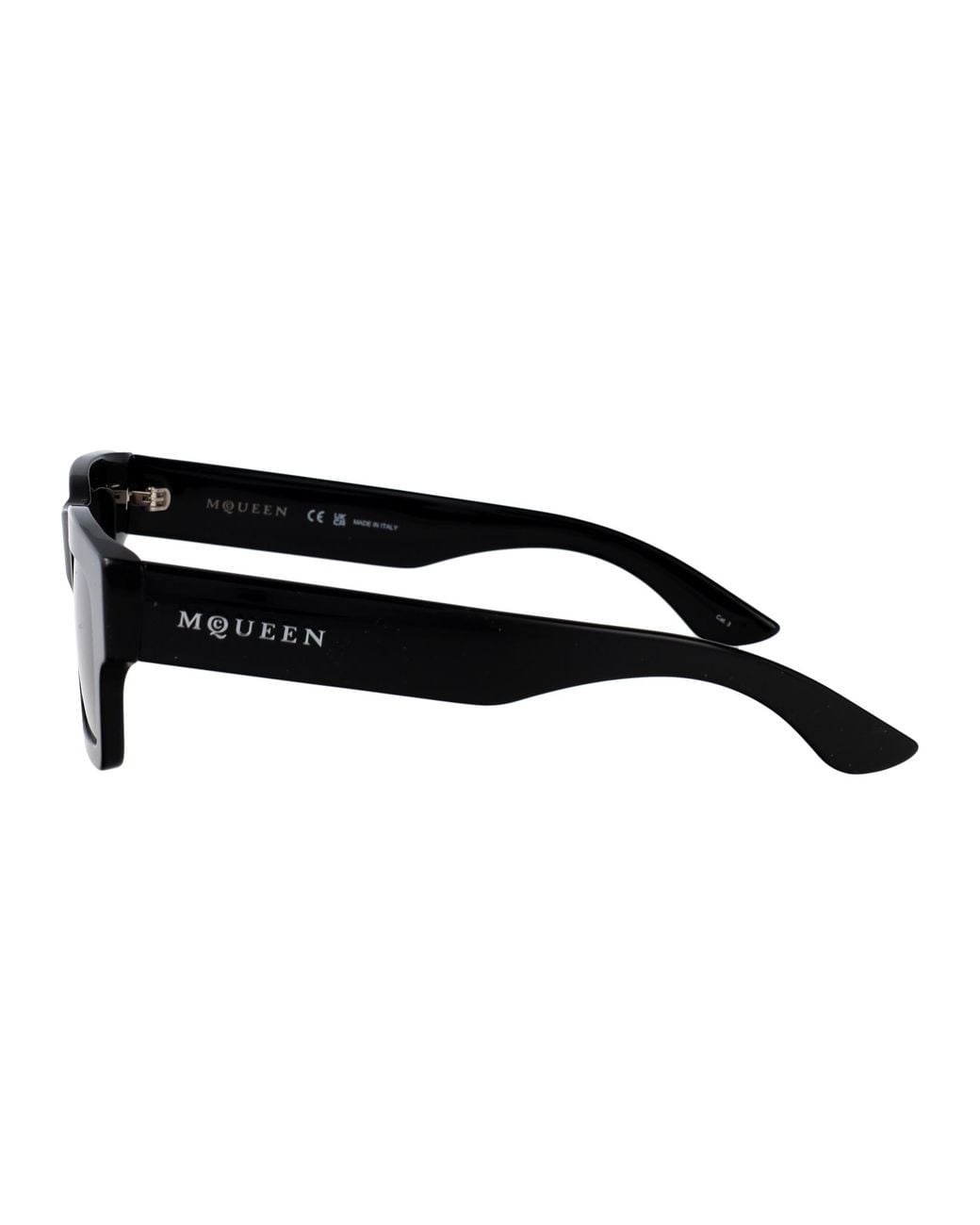 McQueen Black Recycled Acetate Sunglasses for men