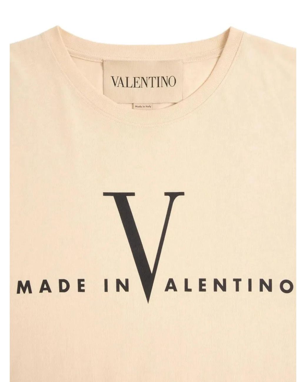 Valentino Natural Nude Neutrals Cotton T-Shirt for men