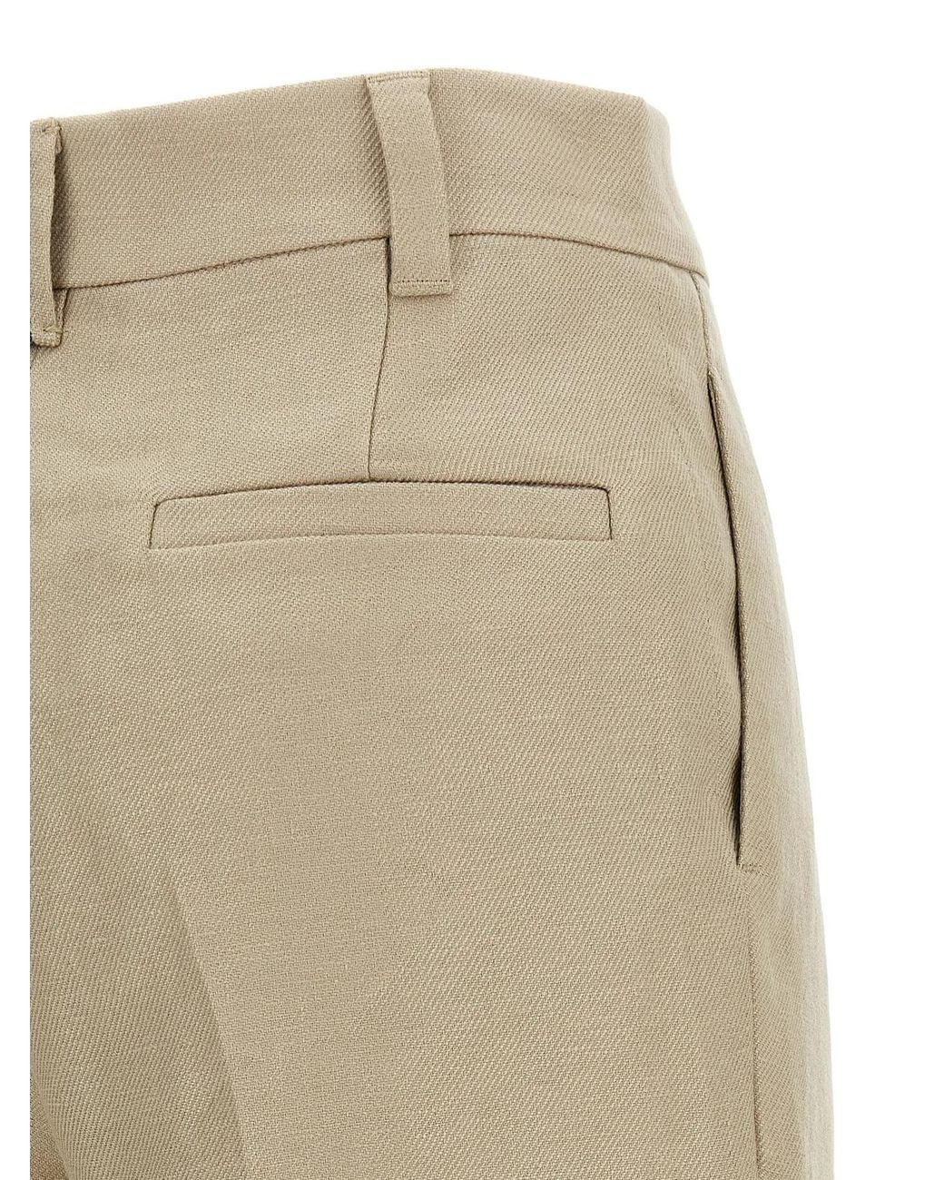 Brunello Cucinelli Natural Linen Casual Pants