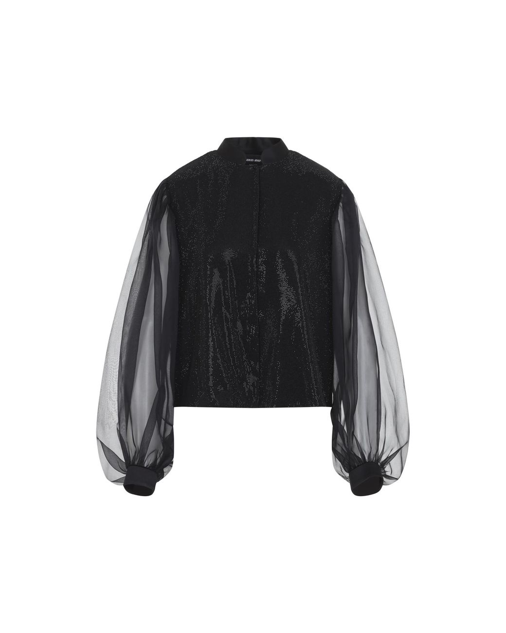 Giorgio Armani Black Printed Embroidered Shirt