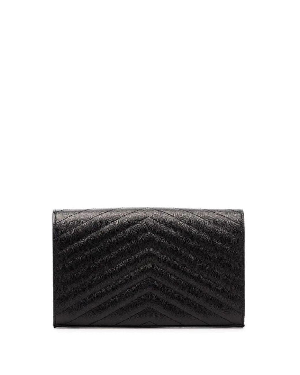 Saint Laurent Black Ysl Chain Wallet