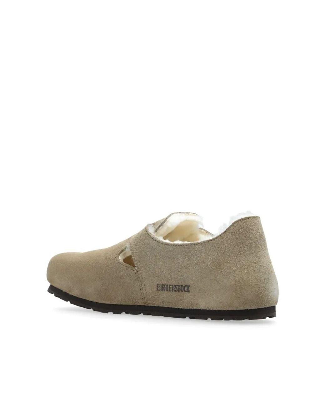 Birkenstock Brown "London" Suede Shearling Shoes