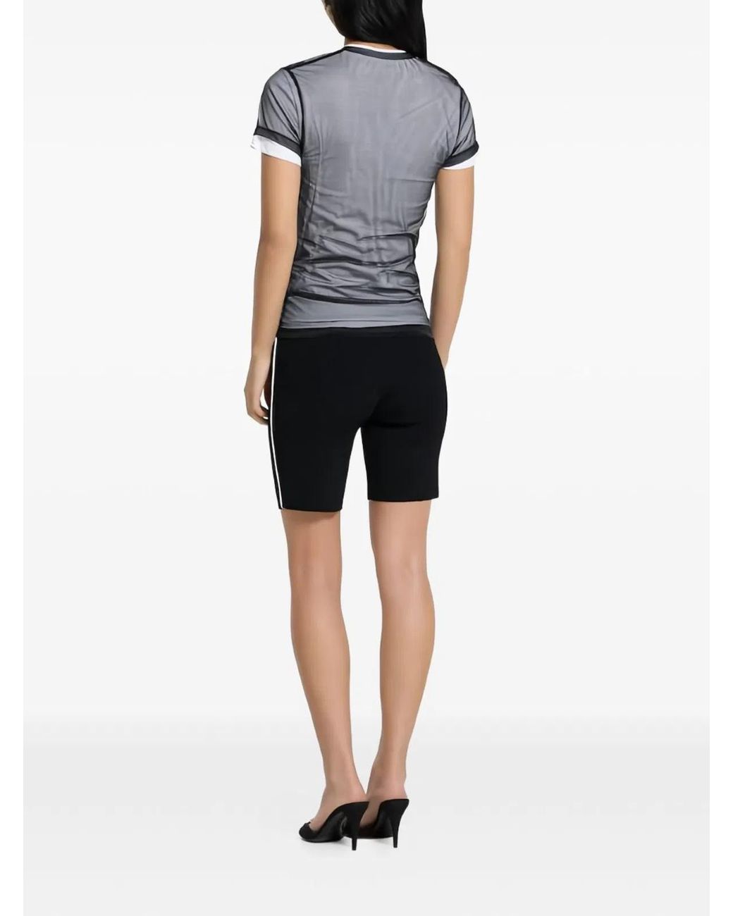 Gucci Gray Double Layered Jersey T-Shirt With Print