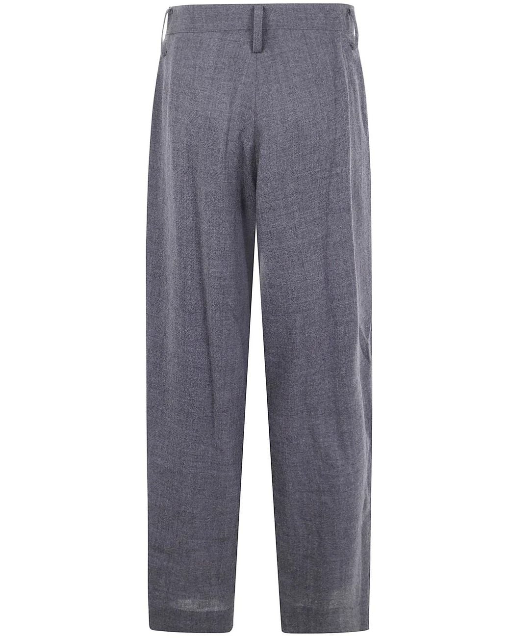 Y's Yohji Yamamoto Blue U-Tuck Wide Pants