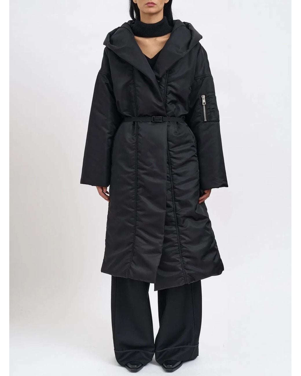Andrea Ya'aqov Black Long Padded Jacket