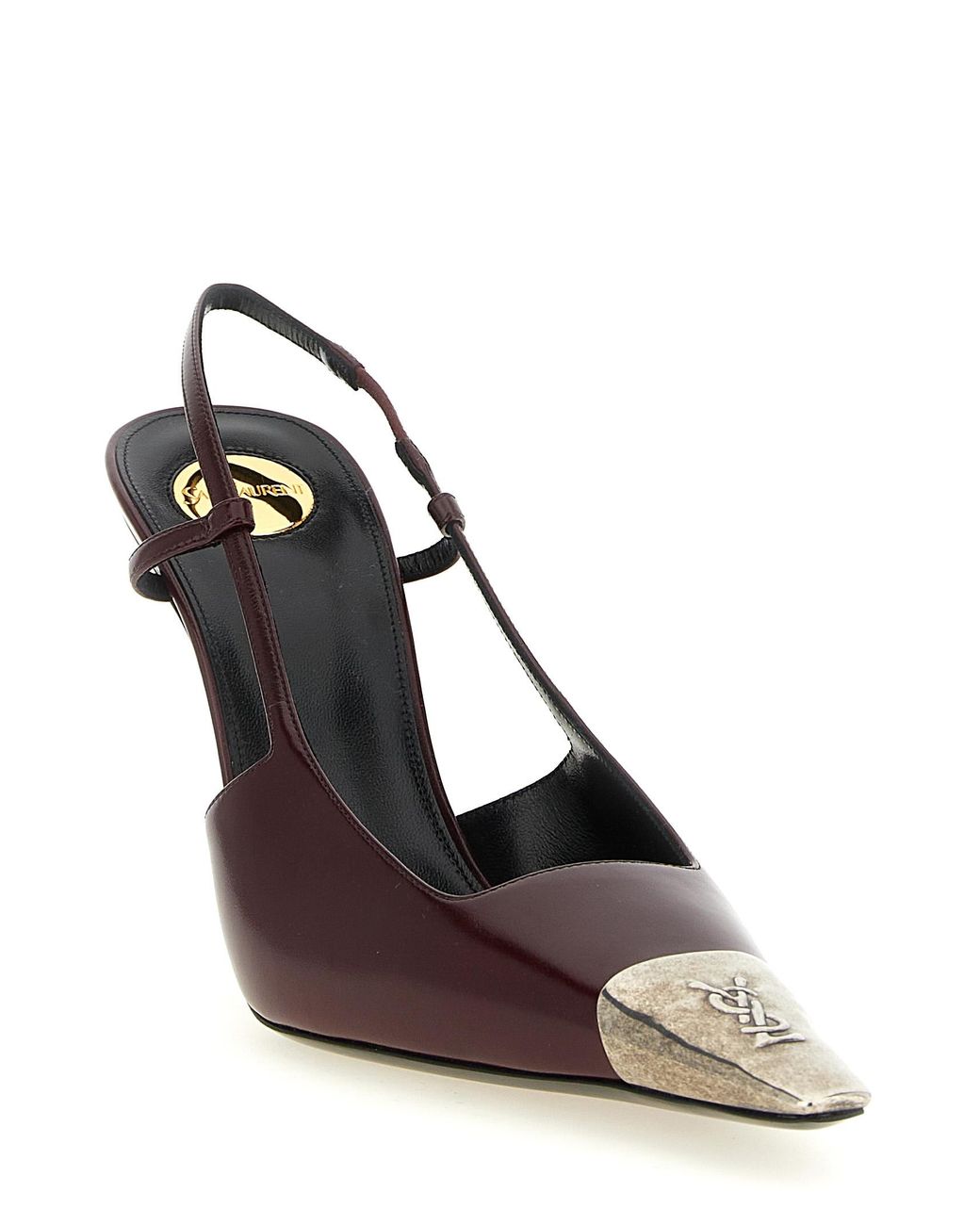 Saint Laurent Brown 'Jeanne' Slingback