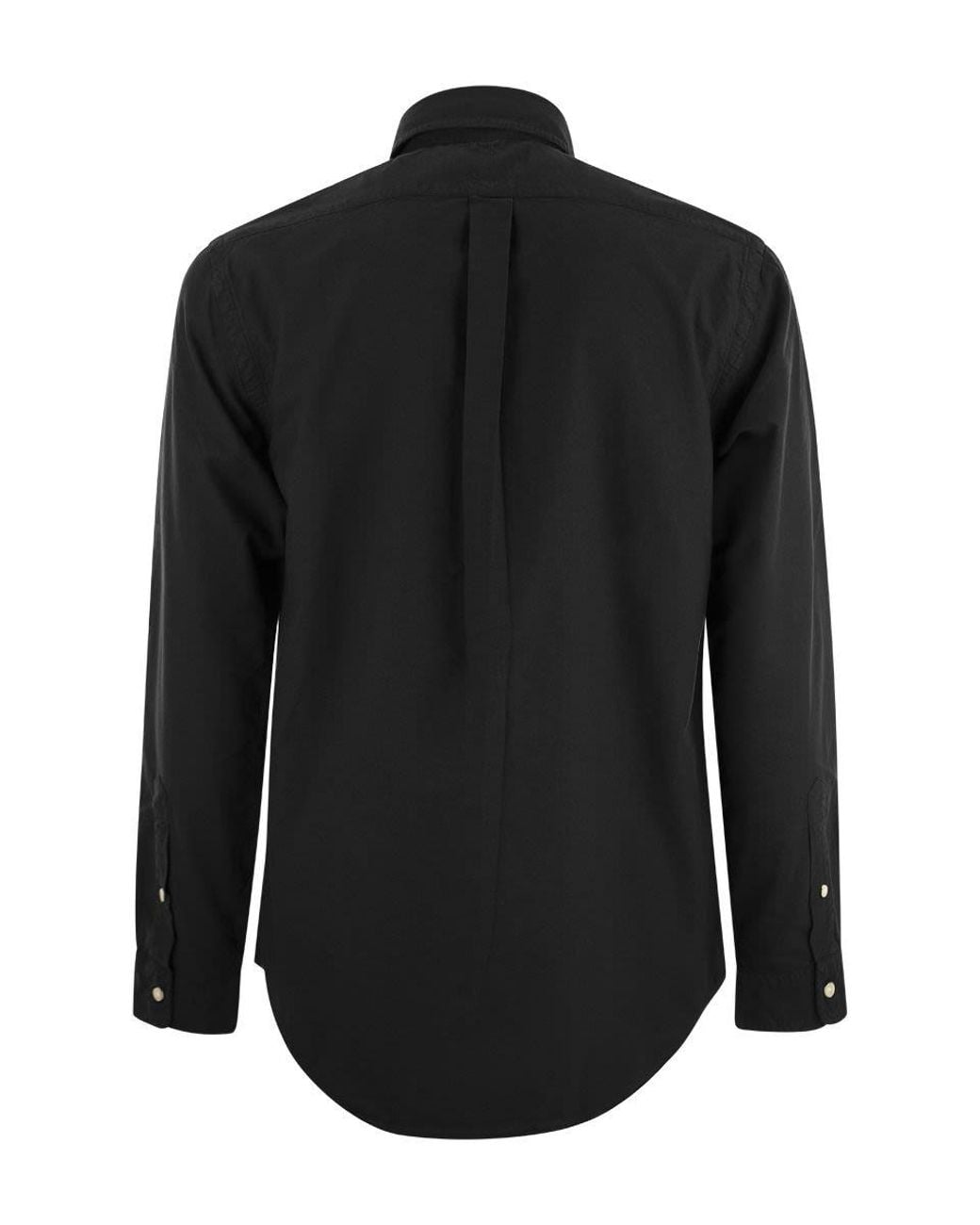 Polo Ralph Lauren Black Custom-Fit Garment Dyed Oxford Shirt for men