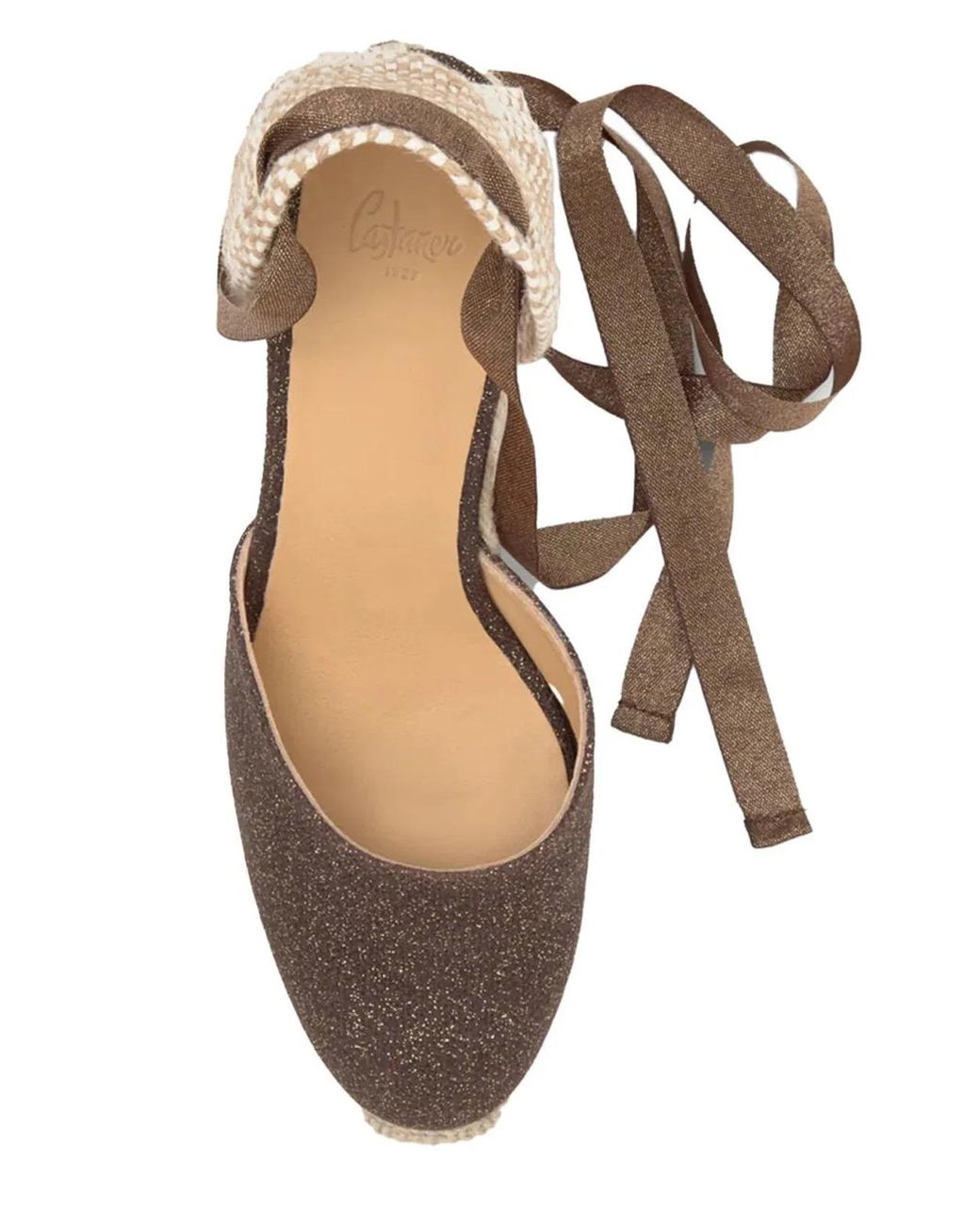 Castaner Metallic Espadrilla "Carina" Con Zeppa