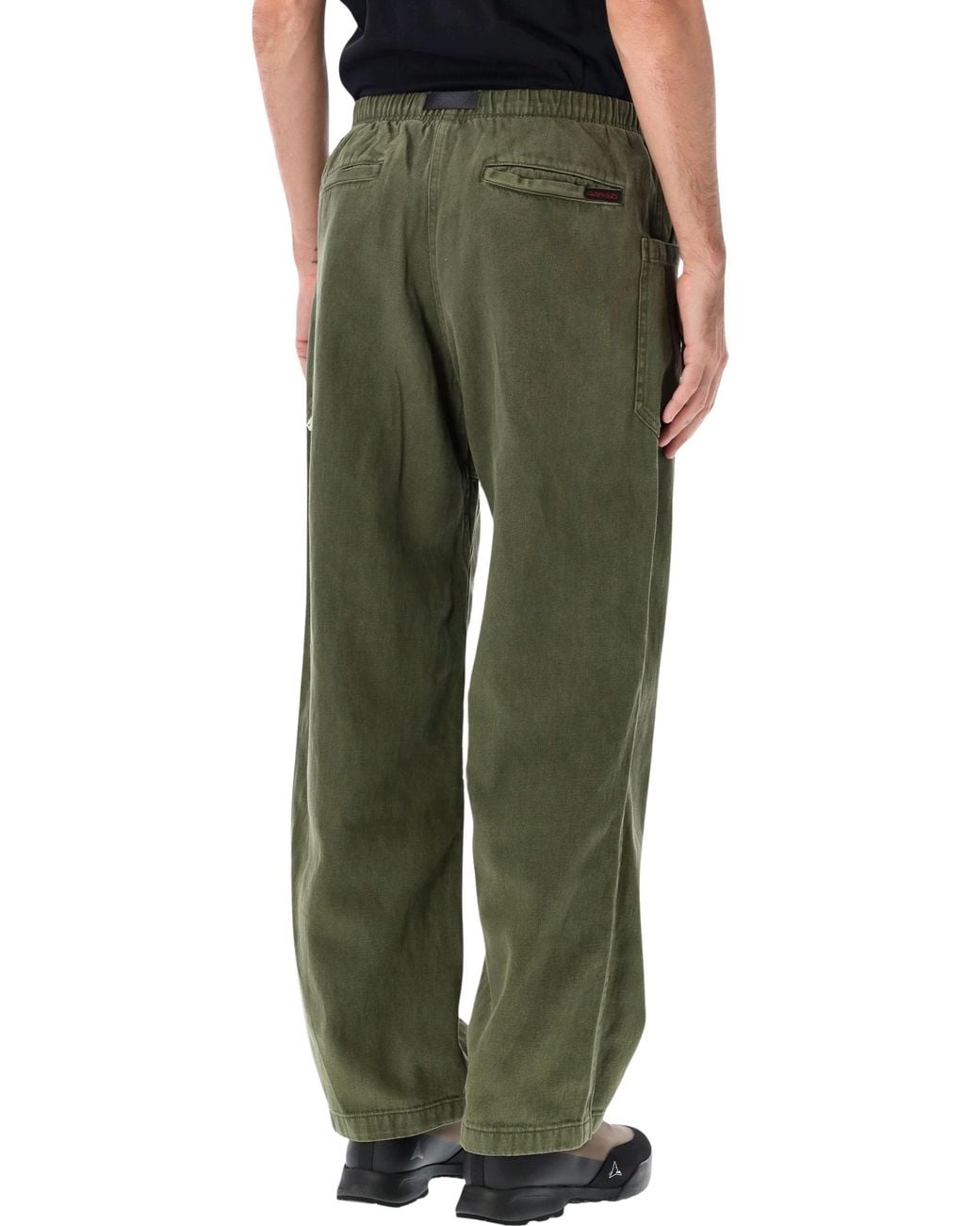 Gramicci Green Hemp Relaxed Pants for men
