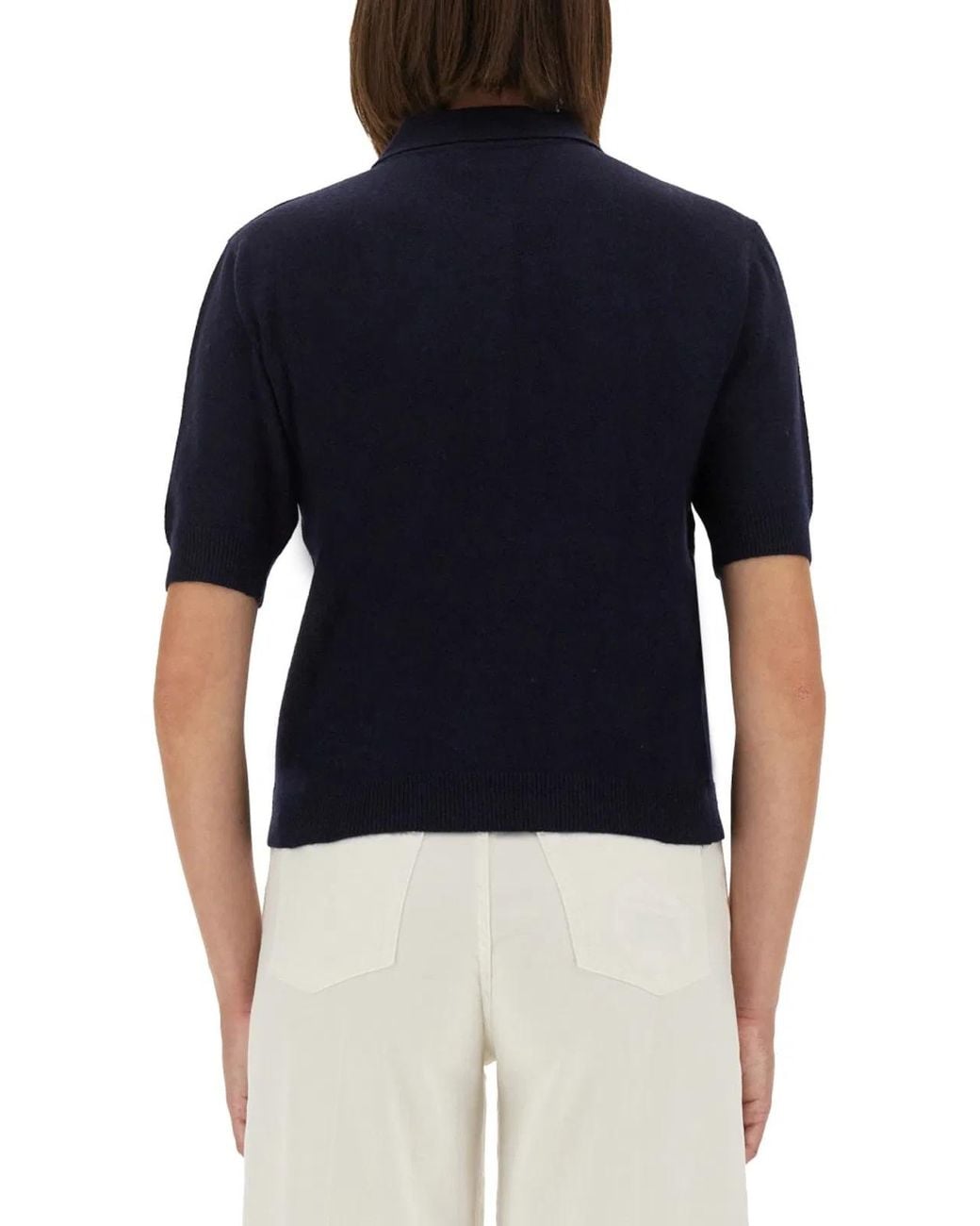 Moschino Couture Blue Polo Shirt With Logo