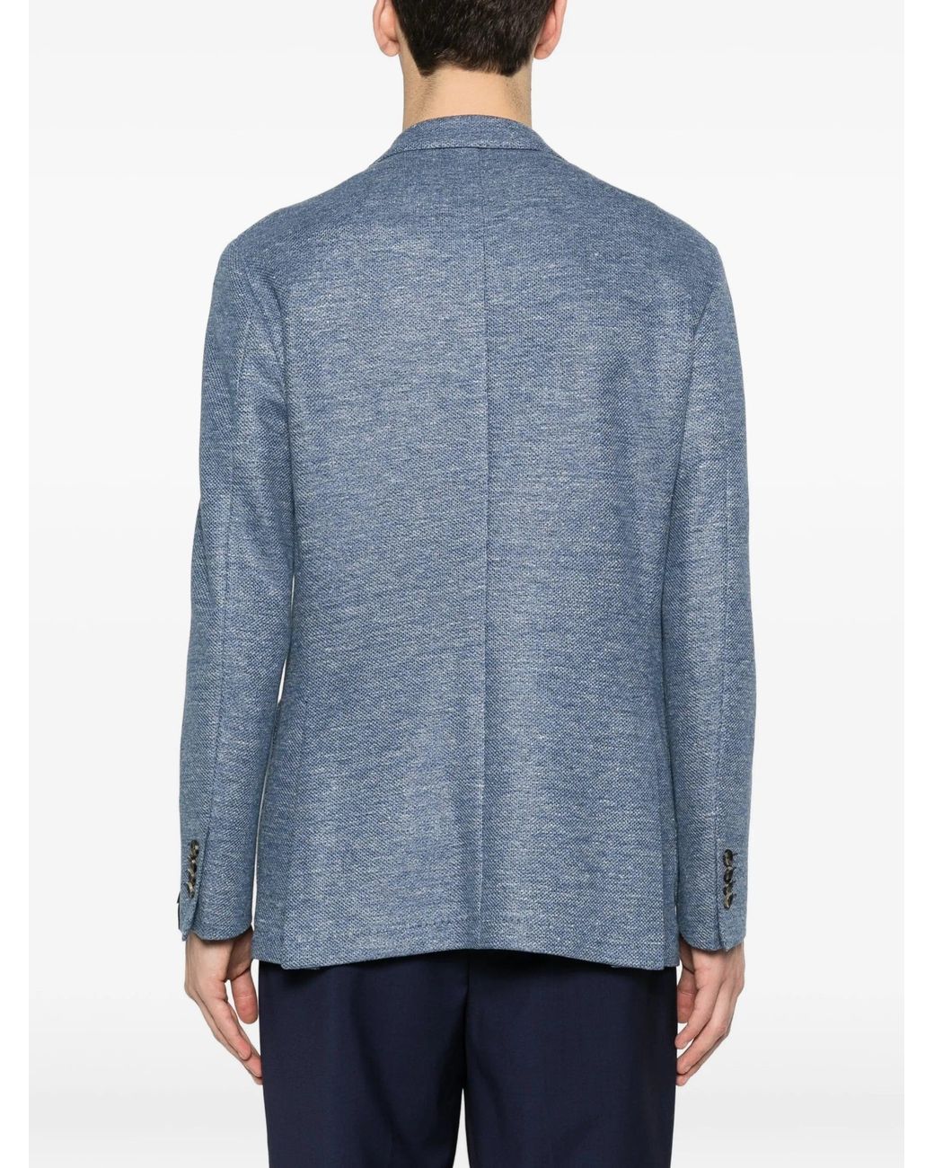 Latorre Blue Linen Cotton Jacket for men