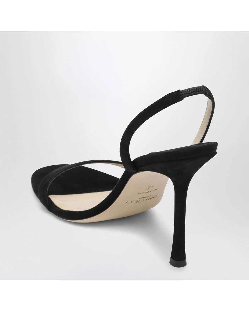 Jimmy Choo Black Jenn 100 Suede Sandals