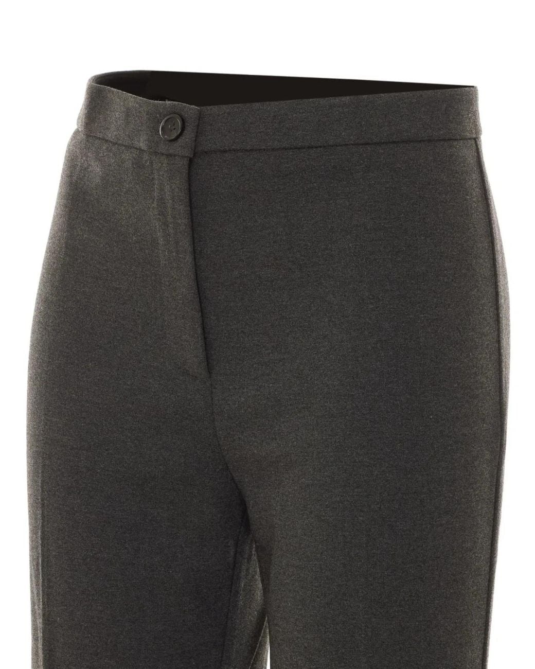 Pinko Gray Straight-Leg Tailored Pants With Mid-Rise Waist And Minimalist Design