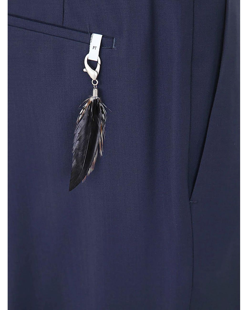 PT01 Blue Trousers With Lapel And Pences for men