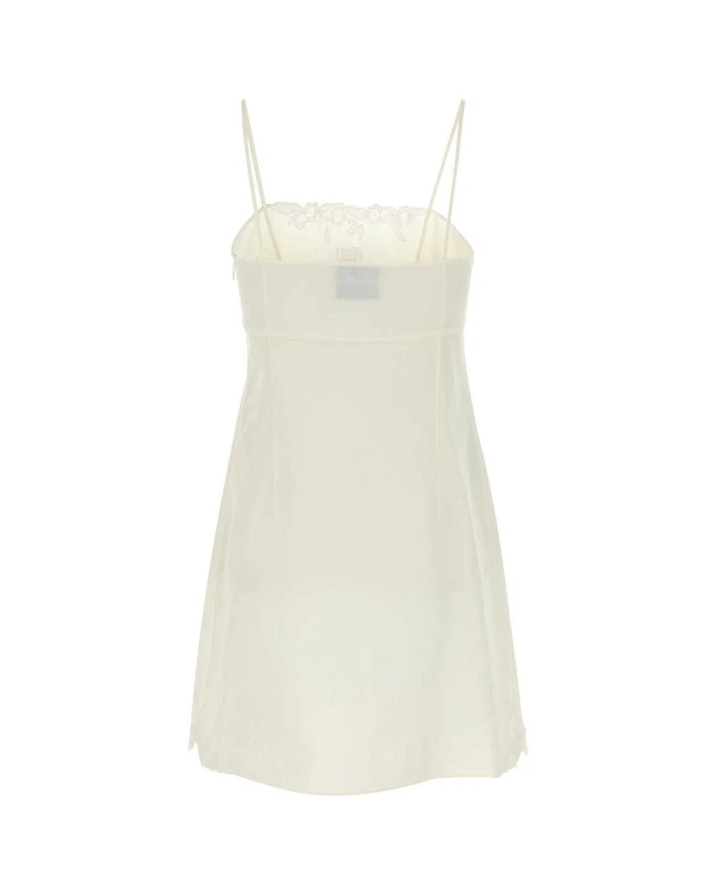 Miu Miu White Linen Blend Mini Dress