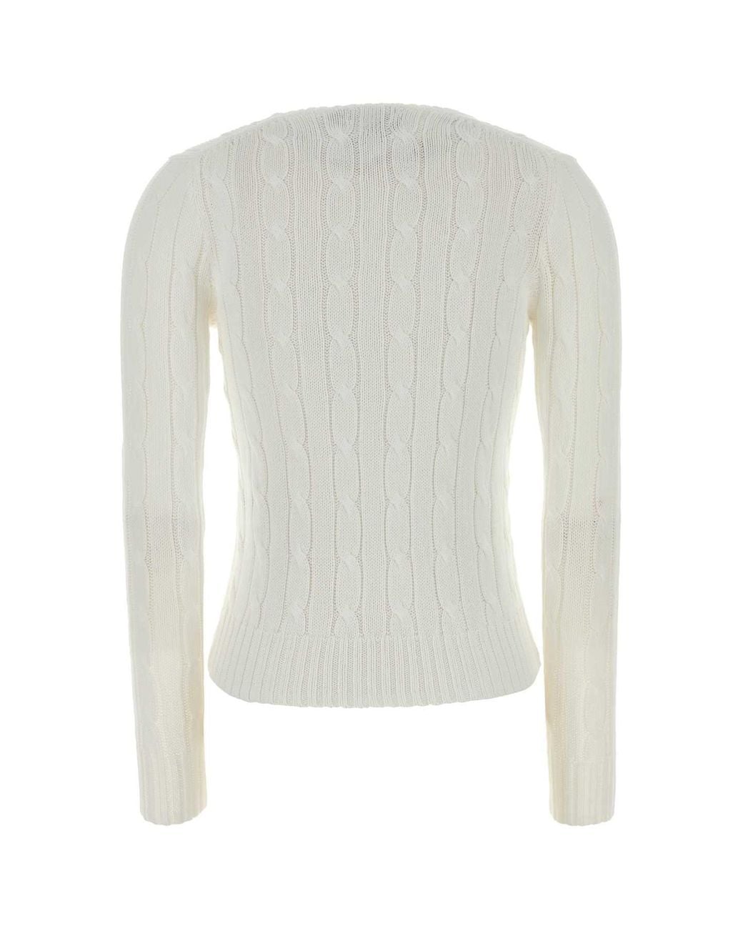 Polo Ralph Lauren White Kimberly-Long Sleeve-Pullover