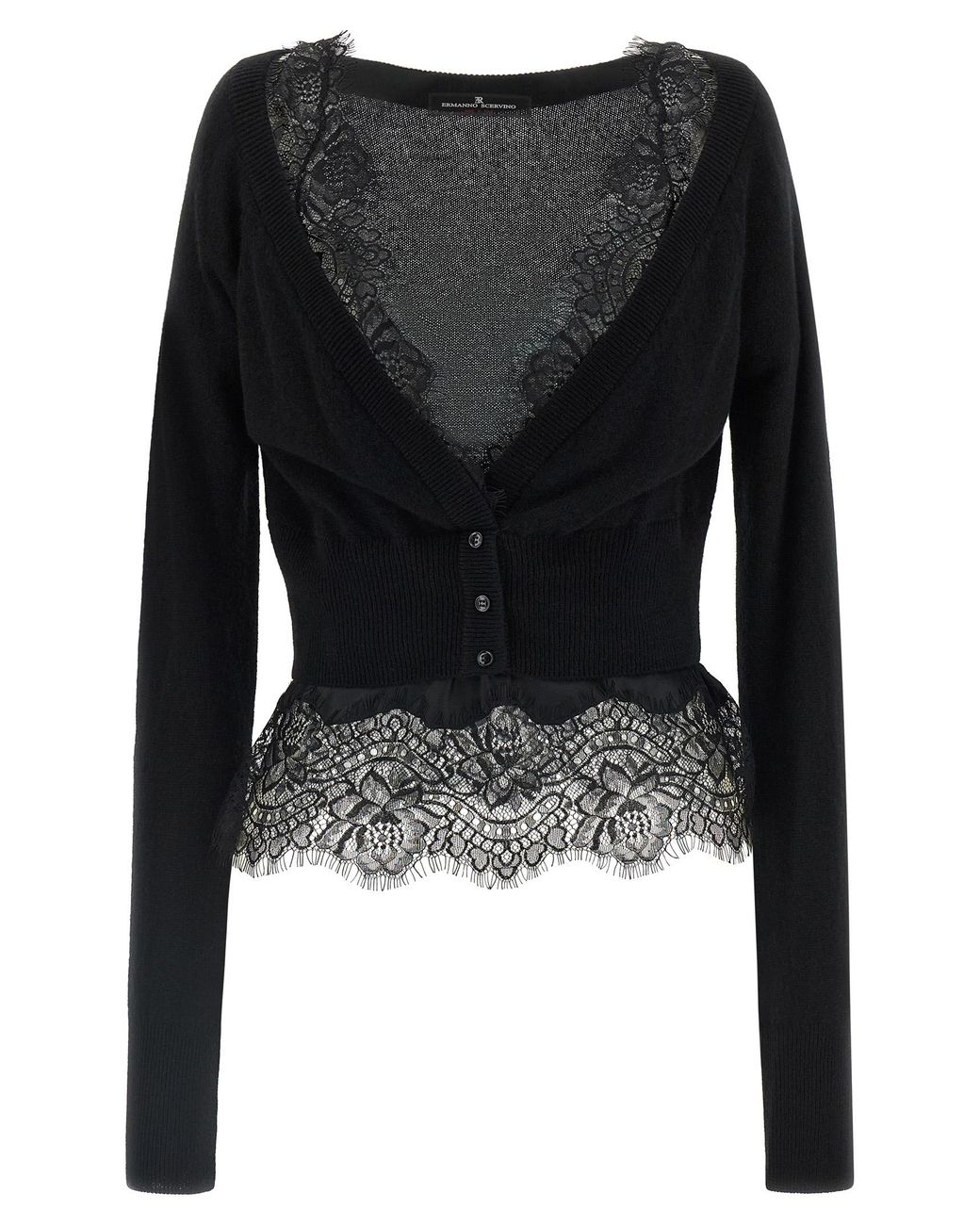 Ermanno Scervino Black Lace Cardigan