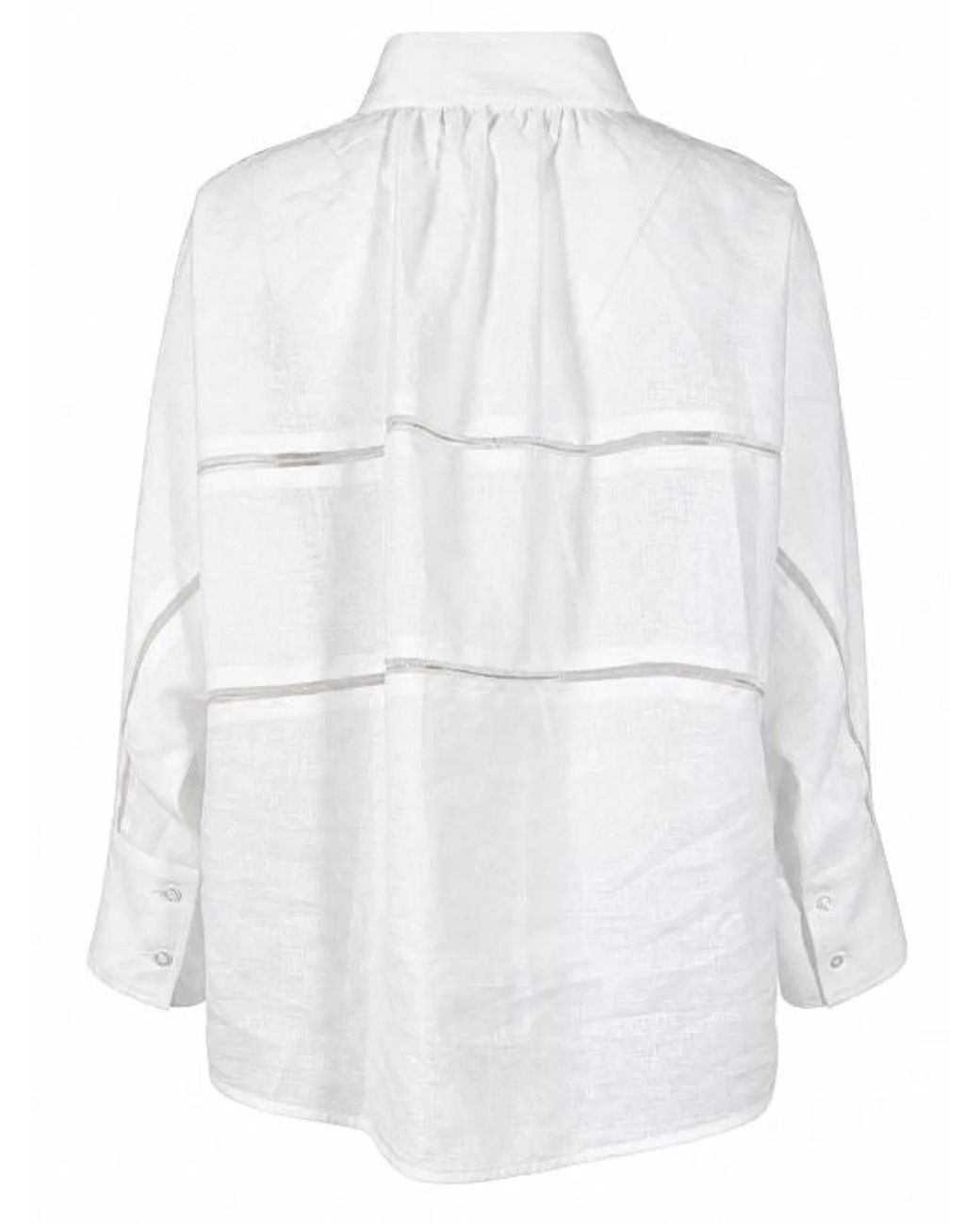 Fabiana Filippi White Classic Collar Linen Shirt