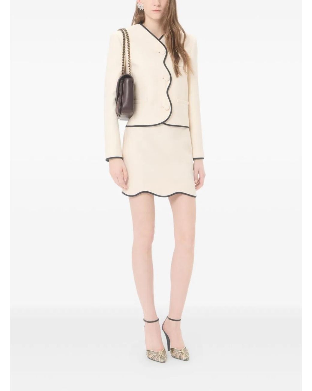 Valentino Natural Wool And Silk Blend Jacket