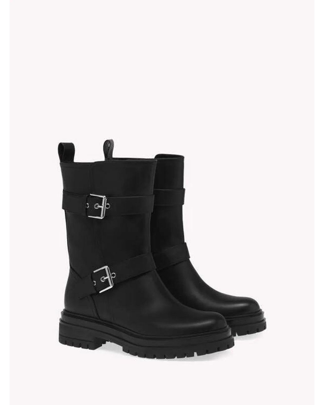 Gianvito Rossi Black Thiago Biker Bootie