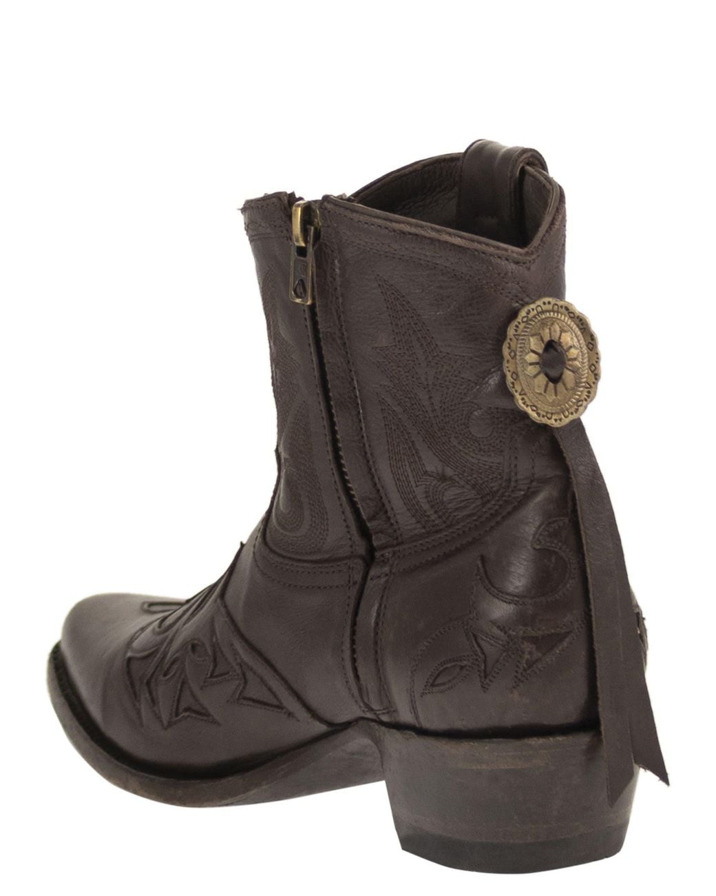 Mexicana Brown Stitched